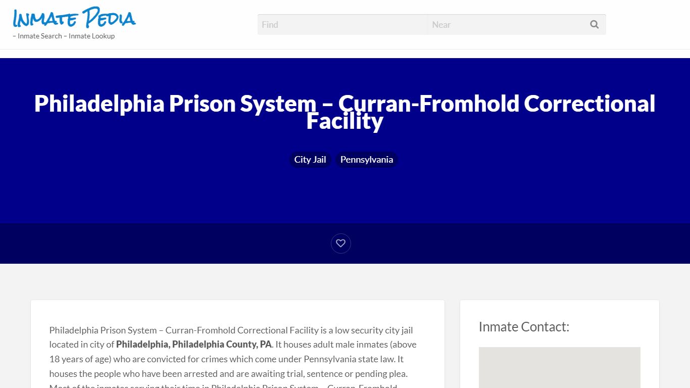 Philadelphia Prison System - Curran-Fromhold Correctional ...